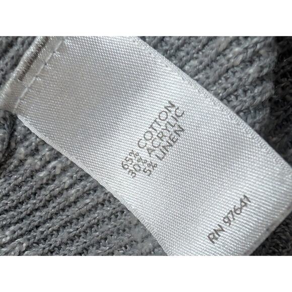 J. JILL Women's Cotton Acrylic Sweater Open Cardigan Gray Petite Size Medium PM - Picture 7 of 14
